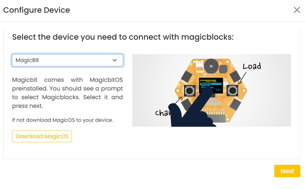 magicblocks device select
