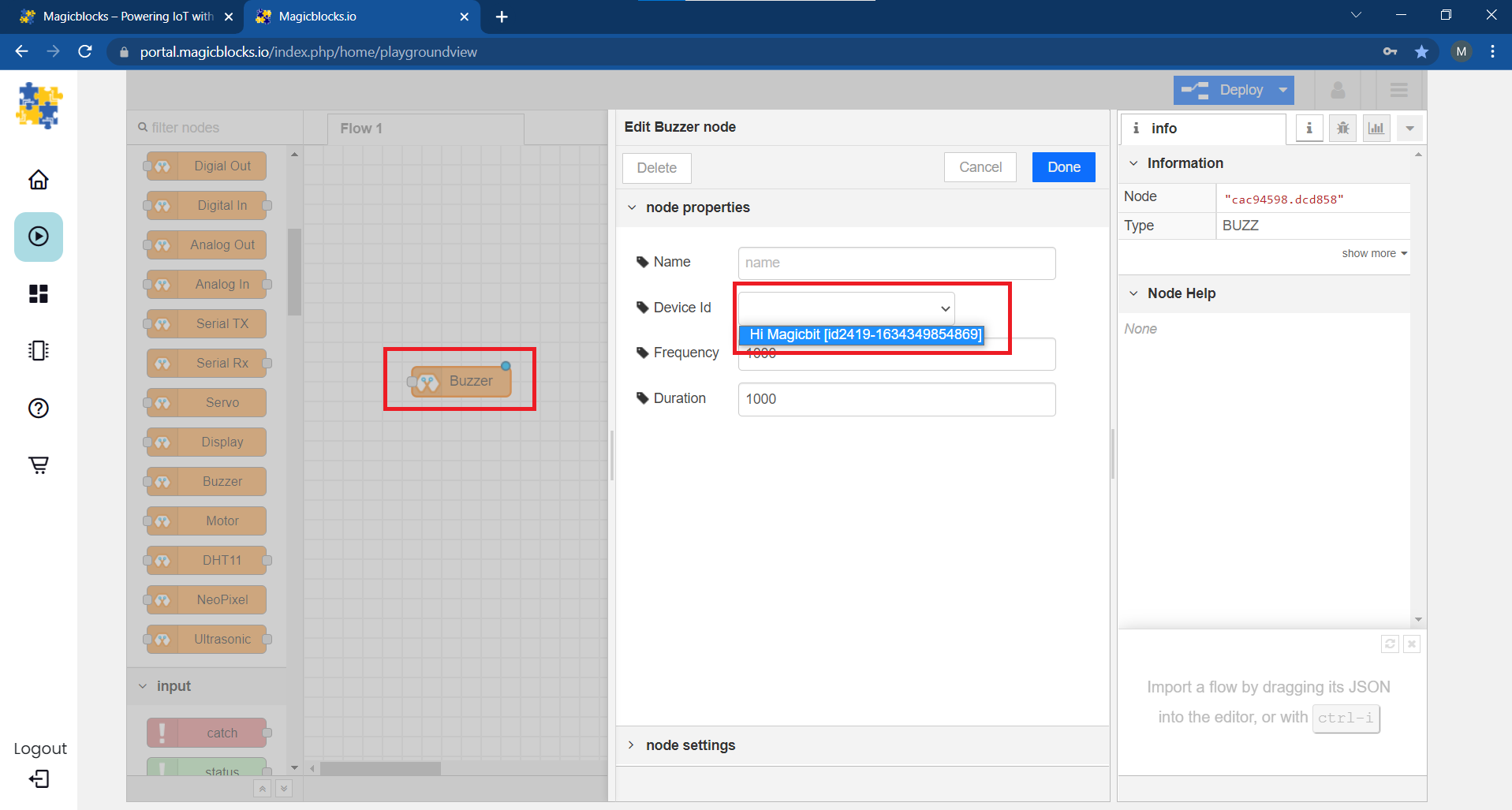Magicblocks Lesson 08: Use the Buzzer - Magicbit