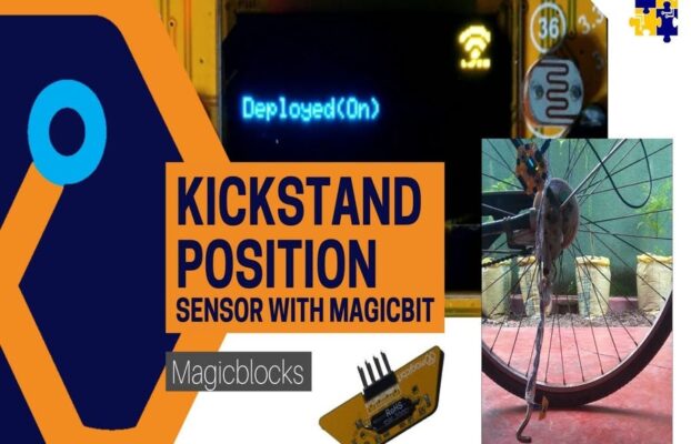 Bicycle Kickstand Position Sensor from Magicbit[Magicblocks]